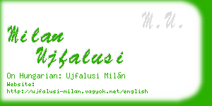 milan ujfalusi business card